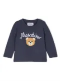 Moschino Kids Teddy Bear-motif long-sleeve T-shirt - Blue