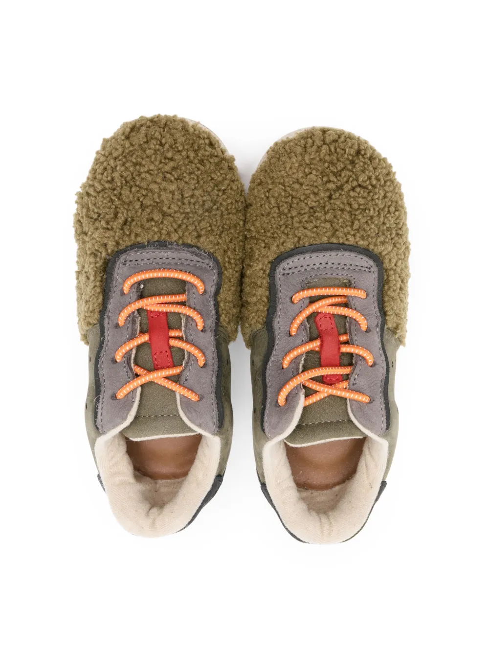 Pèpè Panelled Lace-up Sneakers In Green