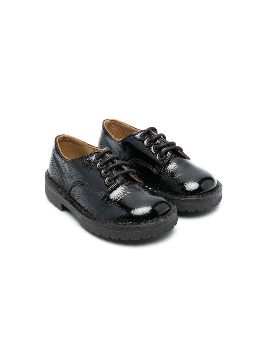 Pèpè patent-leather lace-up shoes - Black