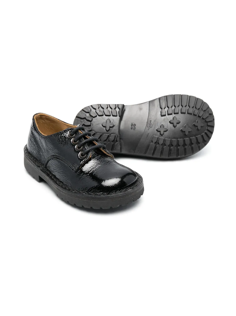 Pèpè Lakleren brogues - Zwart