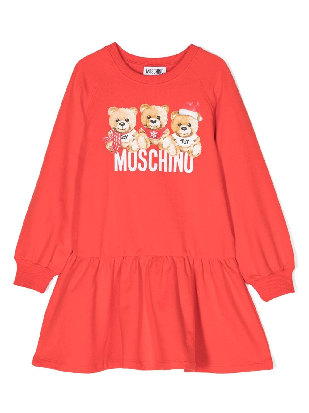 Shop Moschino Teddy Bear-print Dress In Red