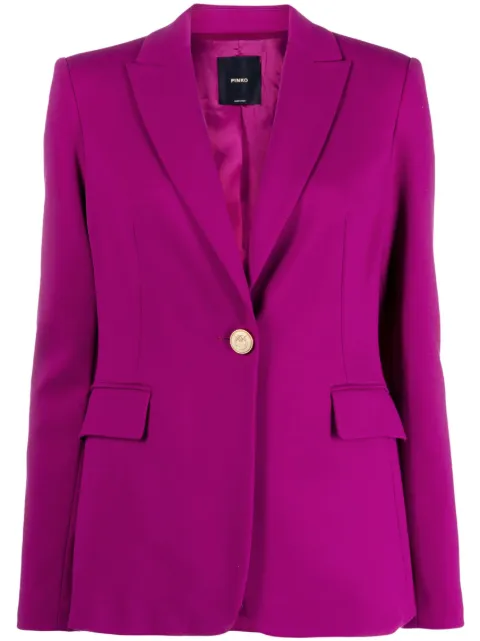 PINKO blazer con solapas de pico 