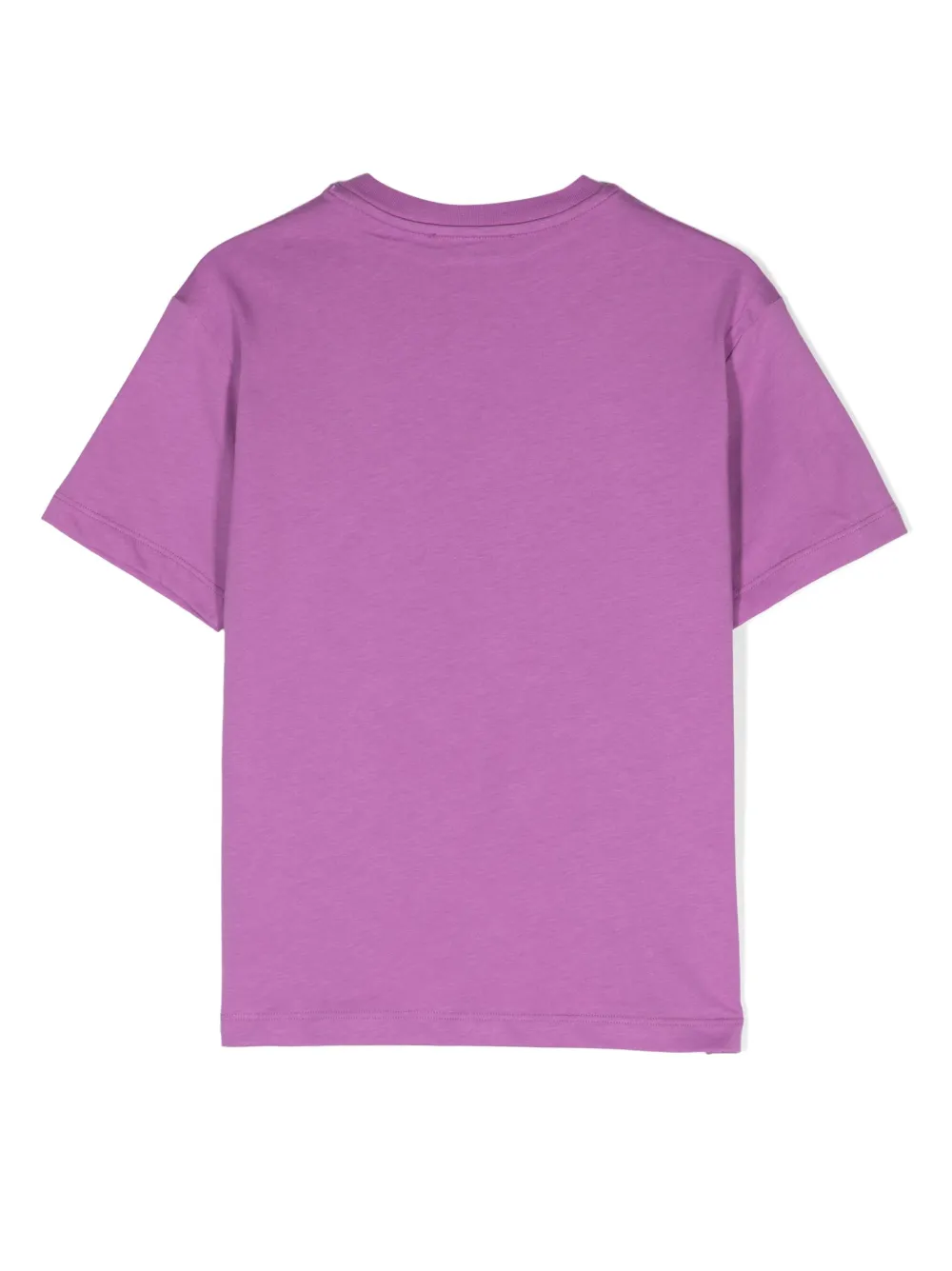 MSGM Kids logo-print cotton T-shirt - Paars