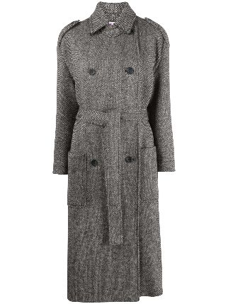 Burberry herringbone wool on sale blend tailored coat