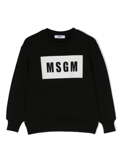 MSGM Kids logo-print cotton sweatshirt 