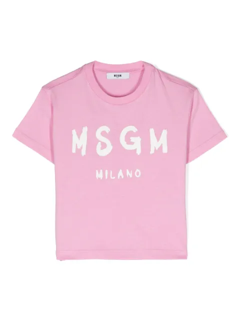 MSGM Kids logo-print cotton T-shirt