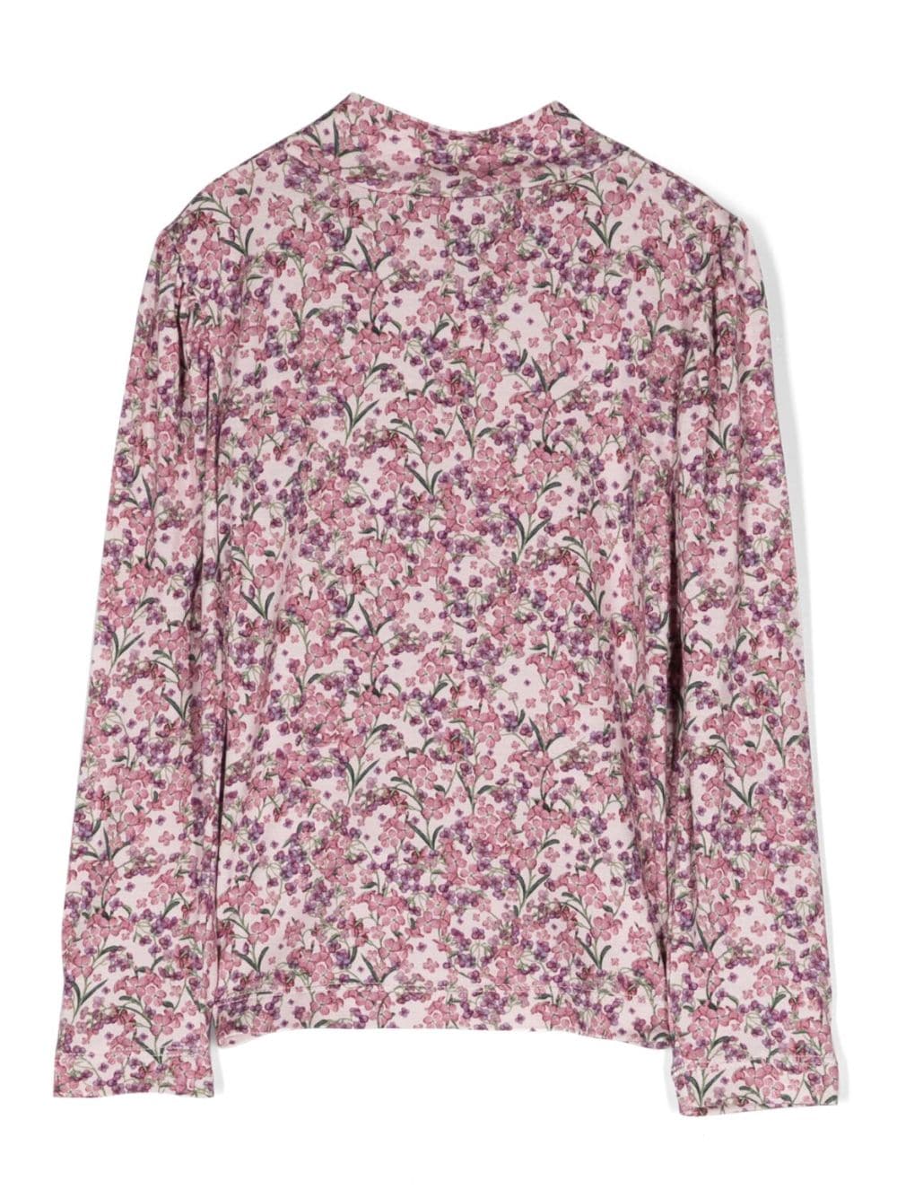 Simonetta floral-print long-sleeve blouse - Roze