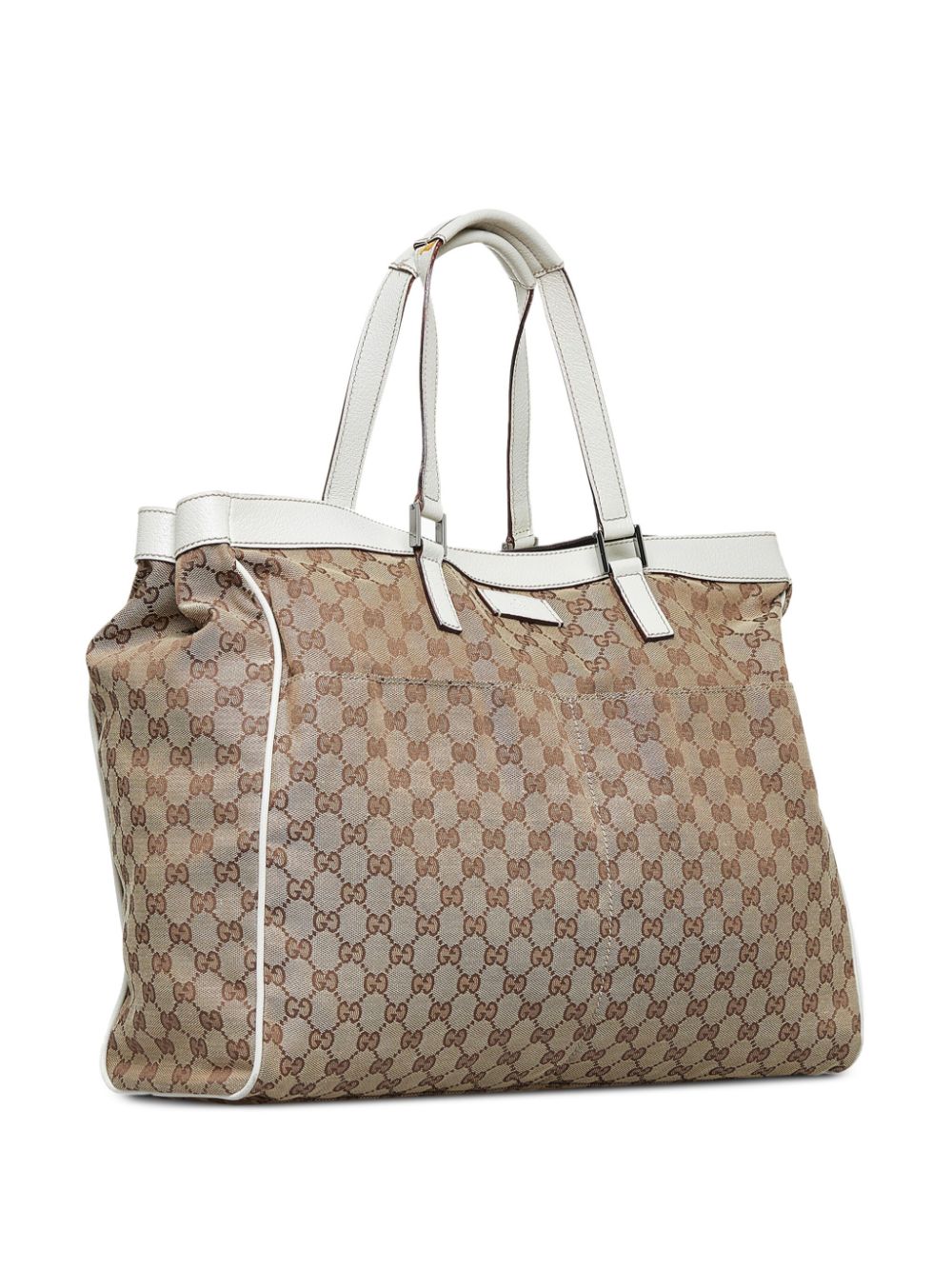 Gucci Pre-Owned Classic GG Canvas logo patch tote bag - Beige