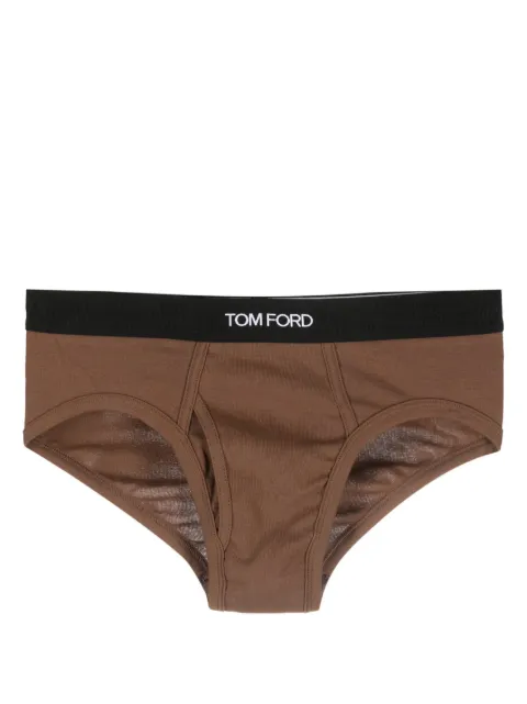 TOM FORD slip en coton stretch à taille logo