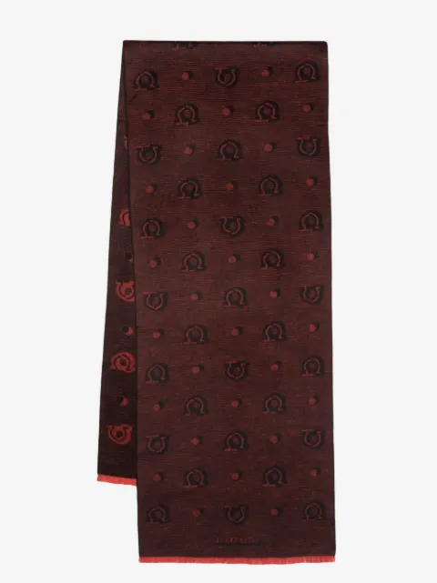Ferragamo patterned-jacquard silk scarf