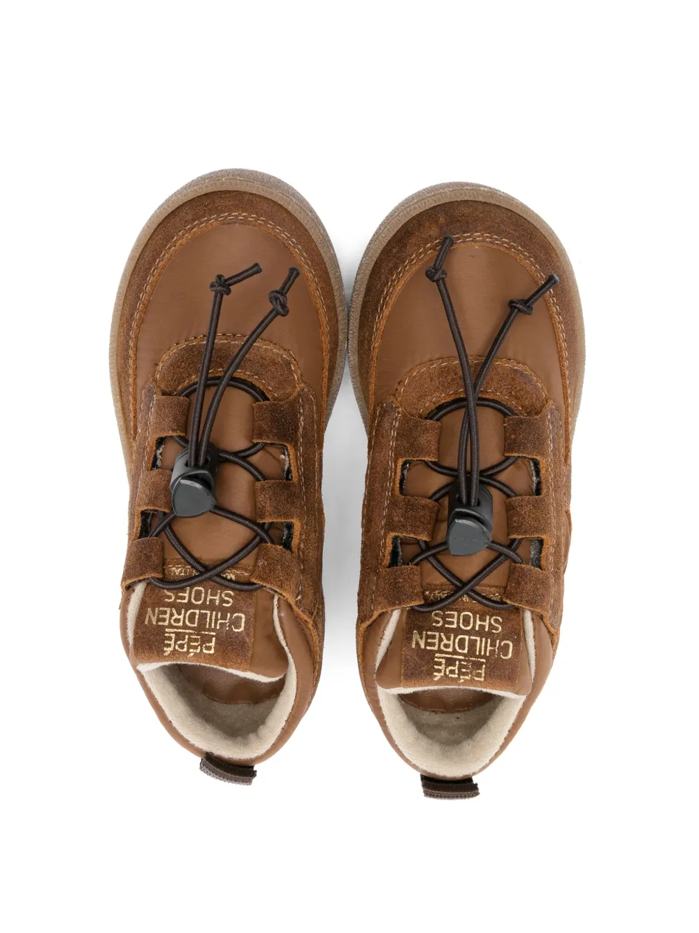 Pèpè Lace-up Leather Sneakers In Brown