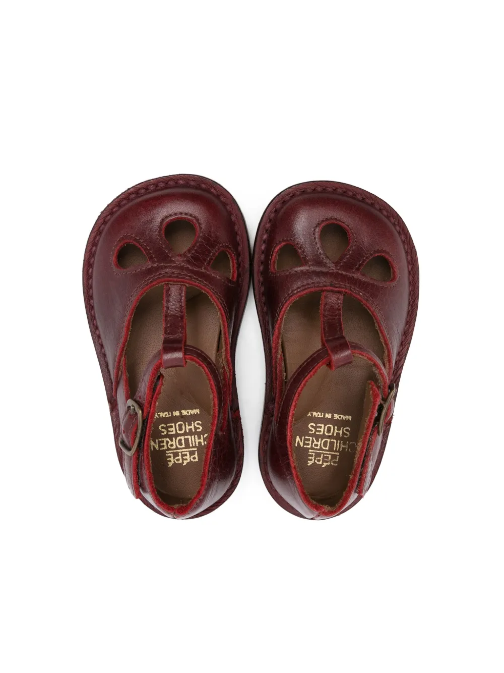 Pèpè Lucy Leather Sandals In 红色