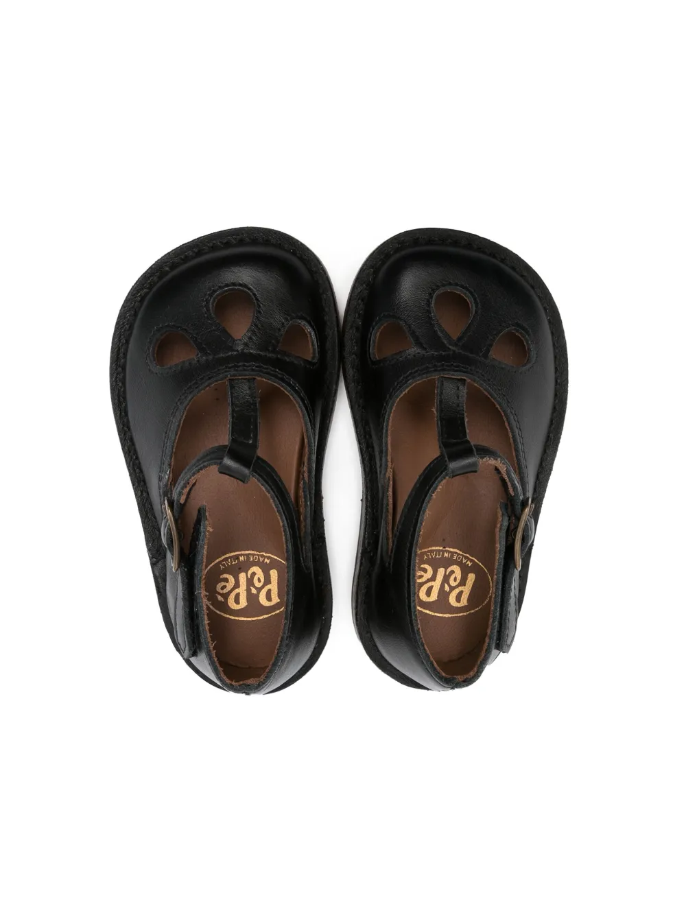 Pèpè Lucy Leather Sandals In 黑色