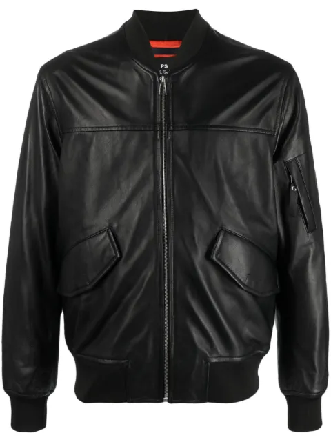 PS Paul Smith zip-fastening leather jacket