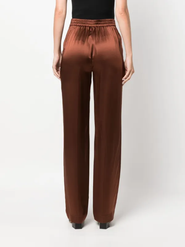 sachin and babi light blue dress FVTEKSTİL Brown High Waist Ribbed Stitched Gathering Palazzo Women's  Trousers- Trendyol main image 0