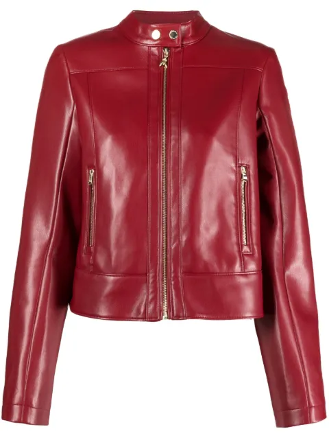 Patrizia Pepe panelled zip-up biker jacket