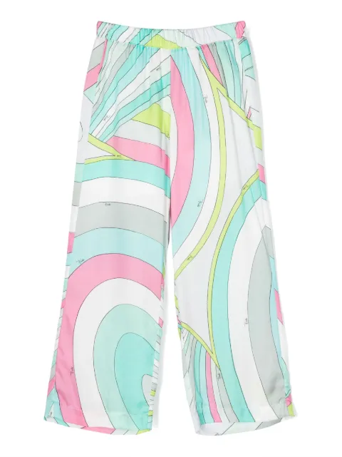 PUCCI Junior abstract-print wide-leg trousers