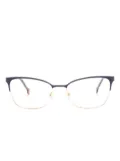 Carolina Herrera metallic rectangular-frame glasses - Gold