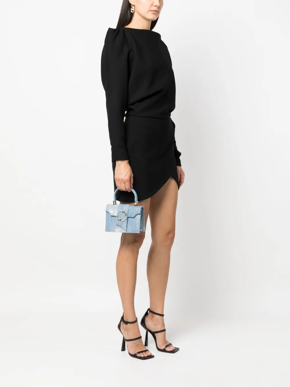Malone Souliers mini Audrey denim tote bag - Blauw