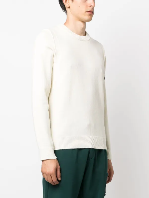 Stone island welted outlet crew neck jumper