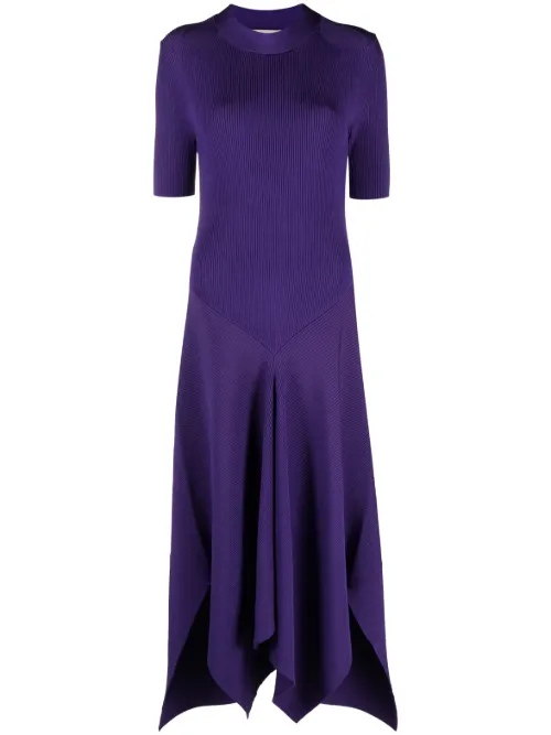 Robe en maille nervurée à design asymétrique - Stella McCartney - Modalova