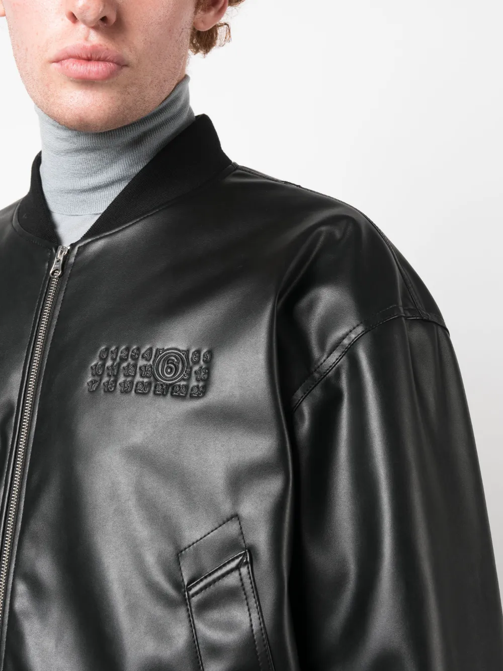 MM6 Maison Margiela numbers-motif Bomber Jacket - Farfetch