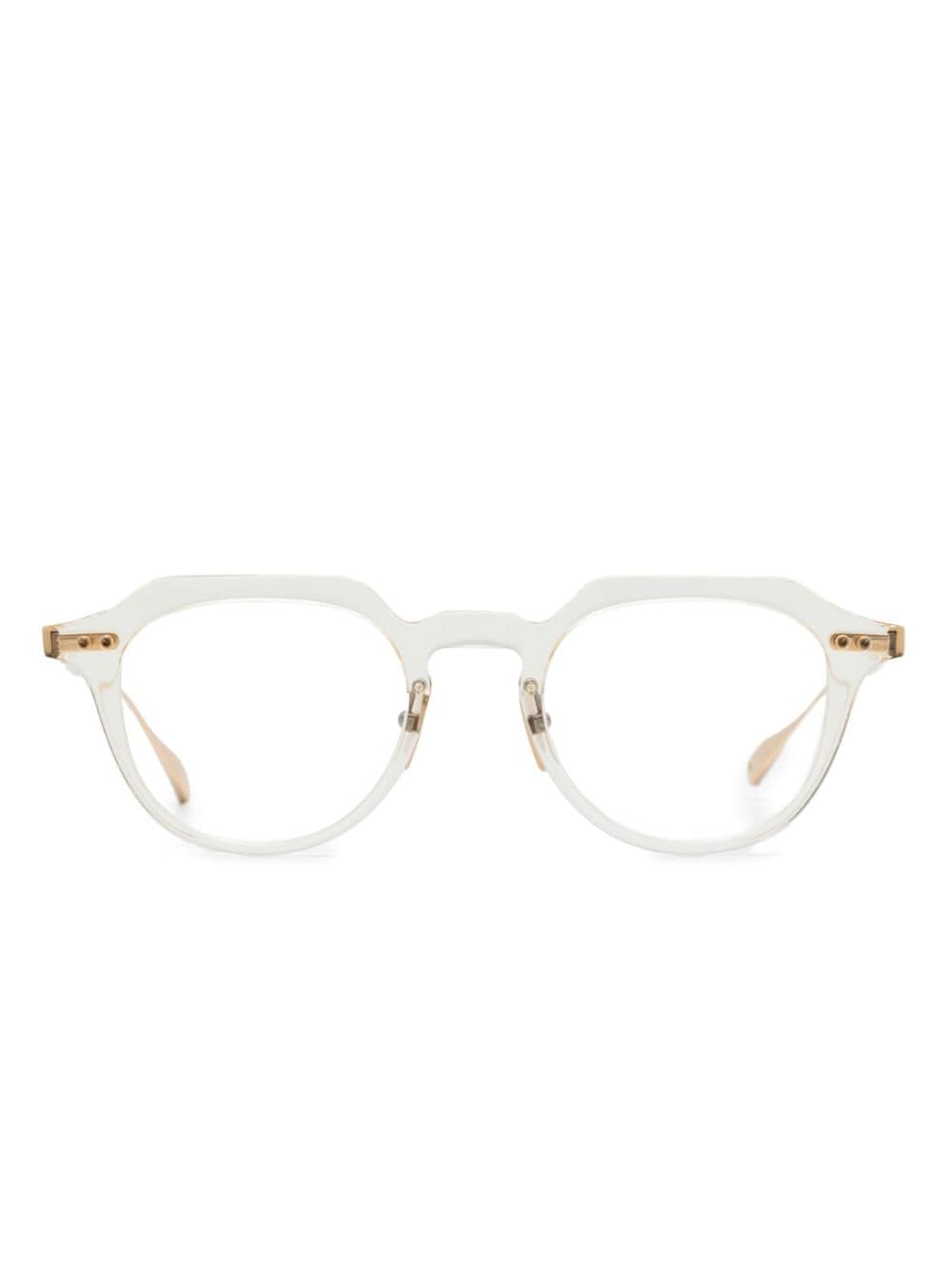 Dita Eyewear Oku Round-frame Glasses In Neutrals