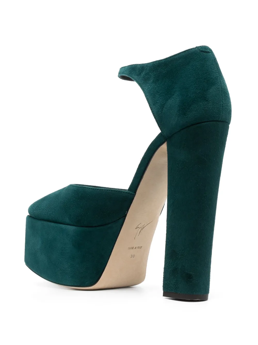 Giuseppe Zanotti Bebe 150mm suede platform pumps - Groen