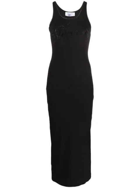 Blumarine logo-embroidered long dress