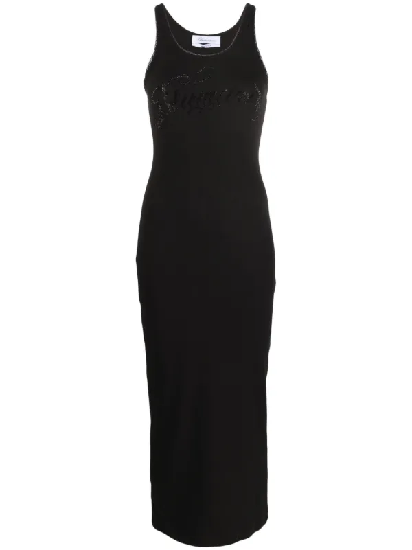 Blumarine ドレス-ロング ブラック系 Made In Italy Blumarine ロゴ ロングドレス | ブラック | FARFETCH JP