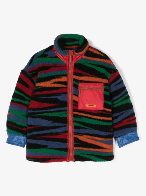 Missoni Kids abrigo con estampado abstracto y cierre