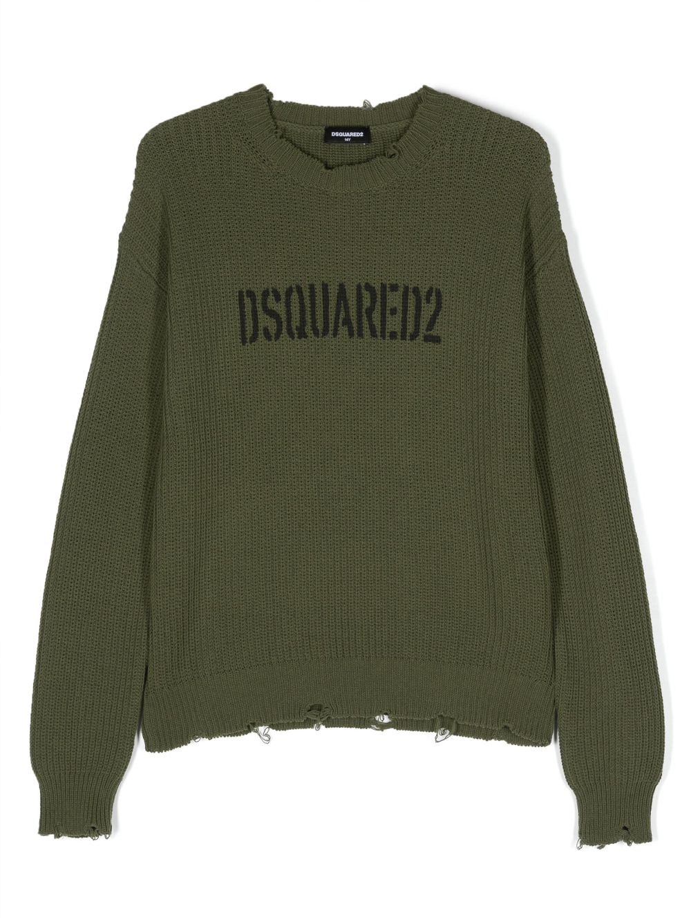 Dsquared2 Kids logo-print knitted top - Green