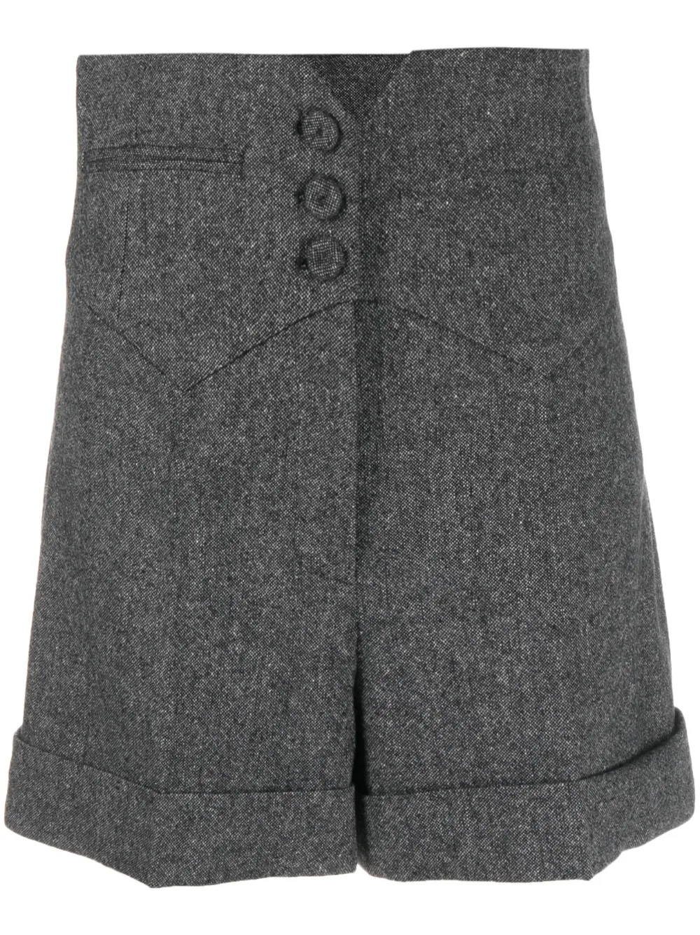 Moschino slub-texture high-waisted shorts · 42