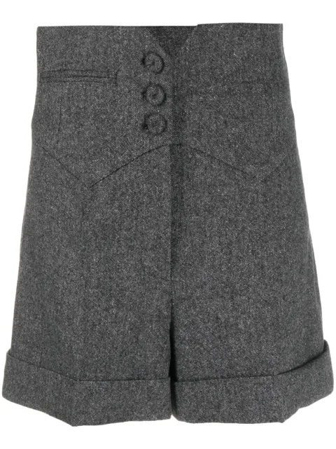 Moschino bermudas texturizadas con tiro alto