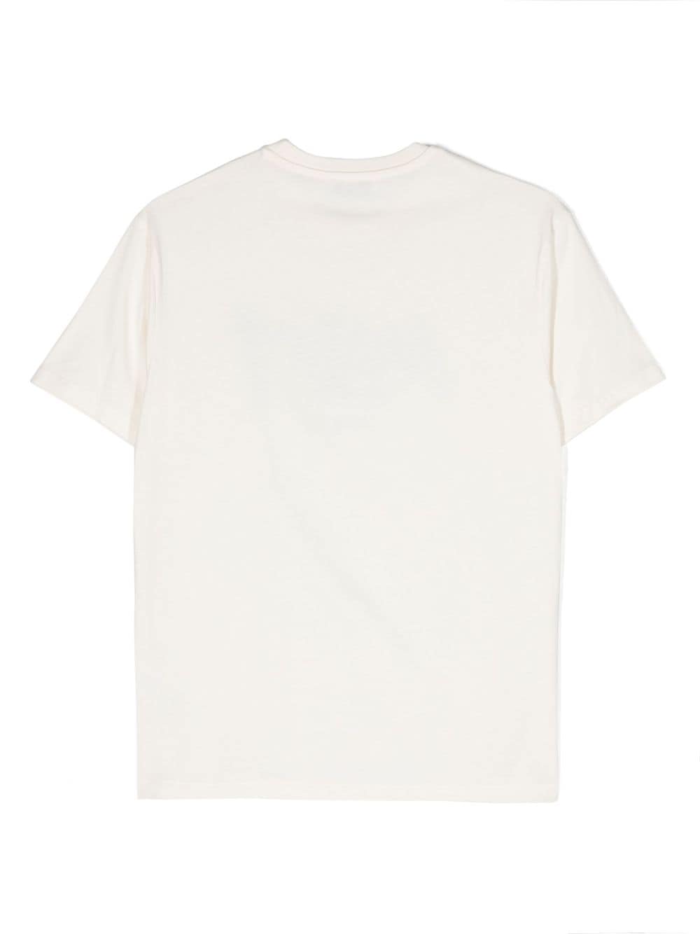 MSGM Kids T-shirt met logoprint - Beige