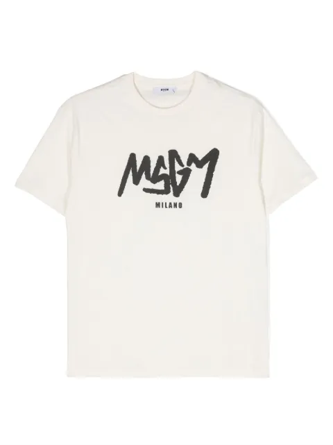 MSGM Kids playera con logo estampado