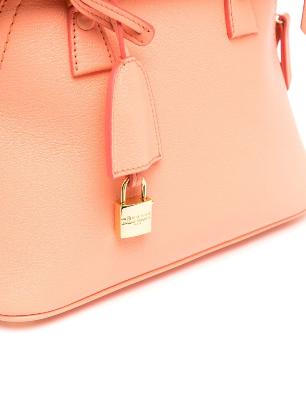 Shop Maison Margiela Mini 5ac Classique Top-handle Bag In Orange