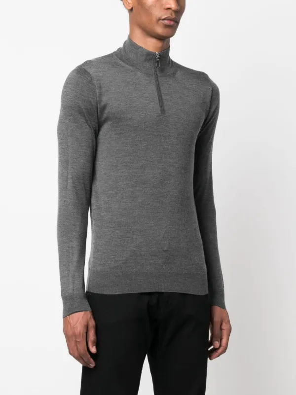 Fedeli ジップアップ ハイネック トップ | グレー | FARFETCH JP