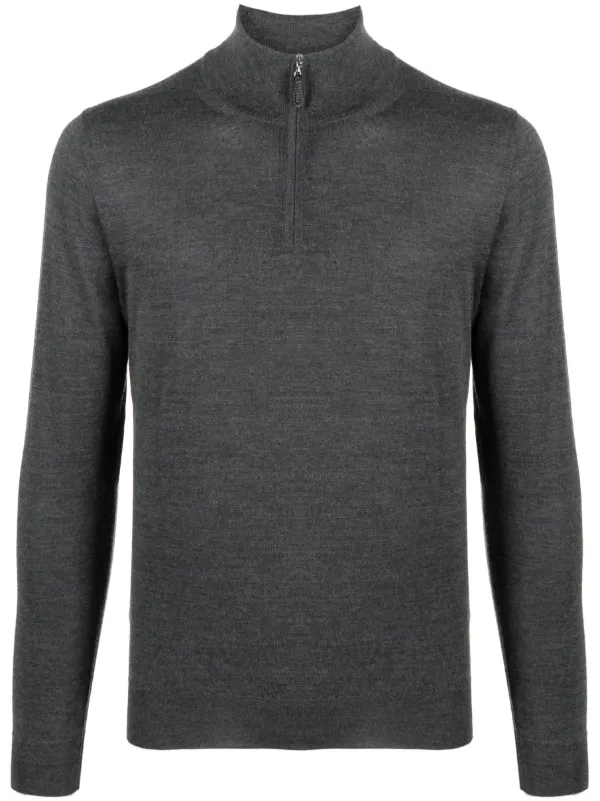 Fedeli zip-up high-neck Jumper Grey FARFETCH IN