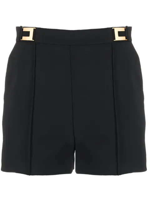 Elisabetta Franchi logo-plaque high-waisted shorts