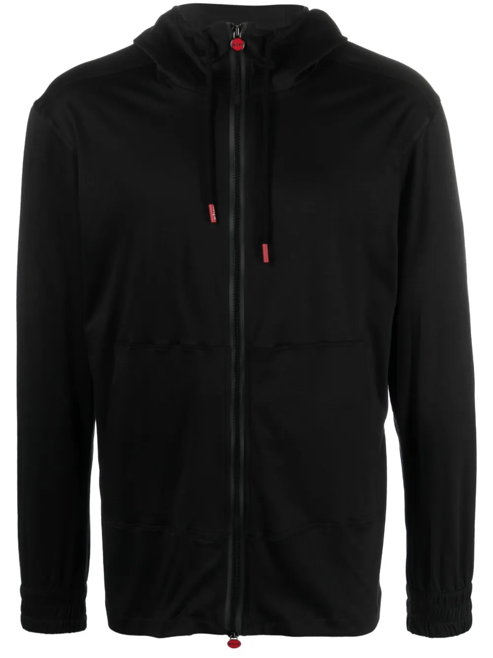 Kiton Logo-charm Hooded Jacket In Black