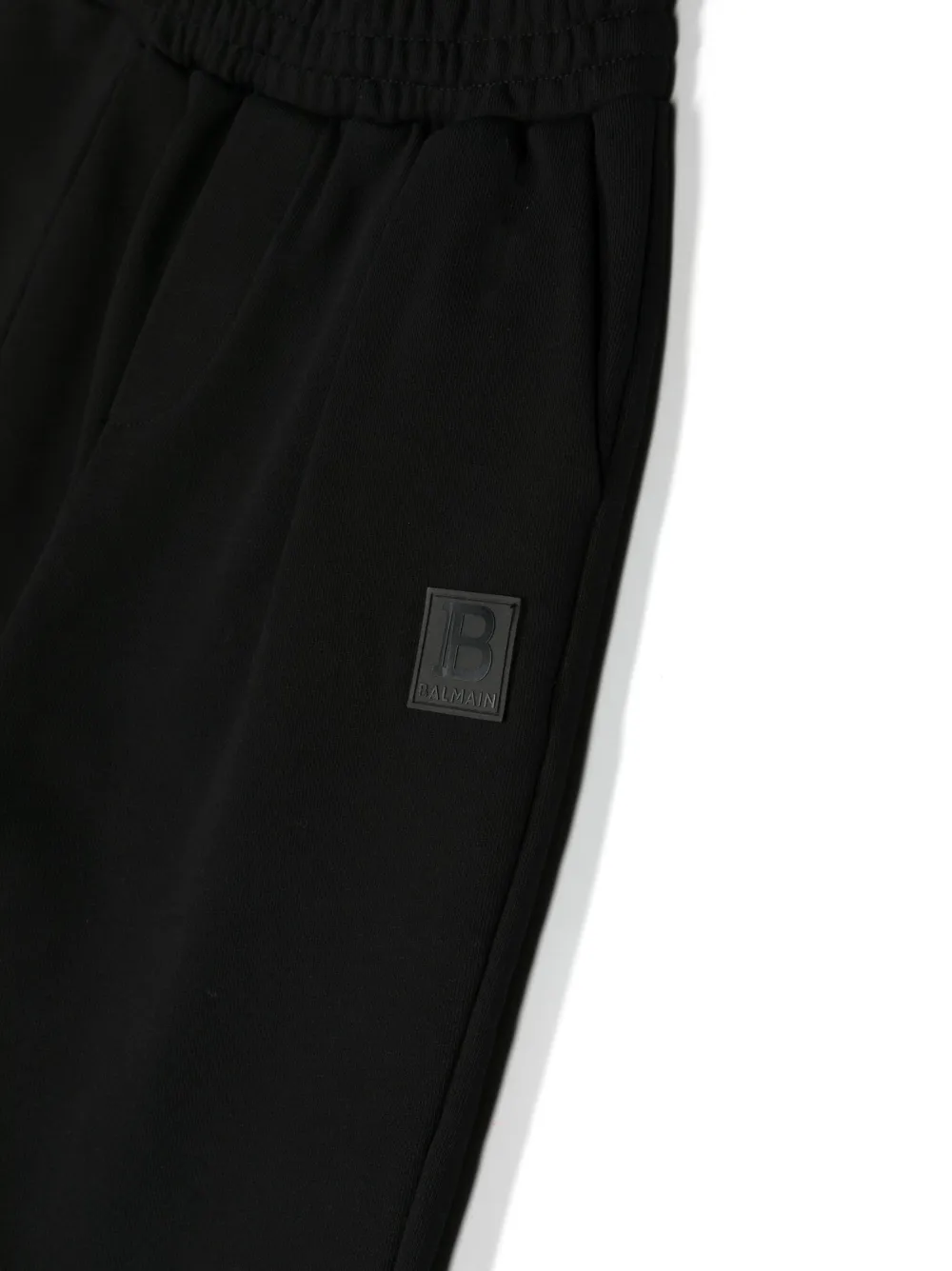  Balmain Kids Logo-patch Elasticated Trousers - Black 