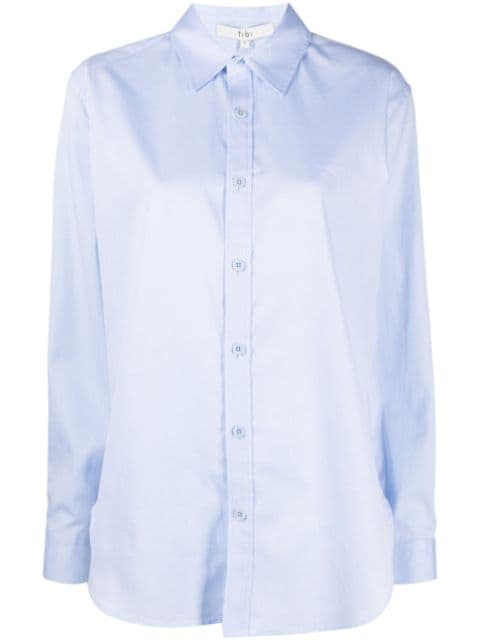 Tibi Camisa de algodão mangas longas