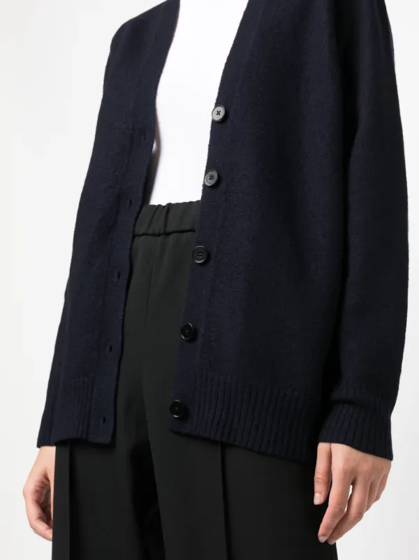Jil Sander V-neck Wool Cardigan | Blue | FARFETCH