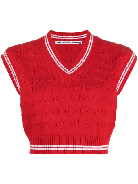 Alexander Wang sleeveless knitted crop top
