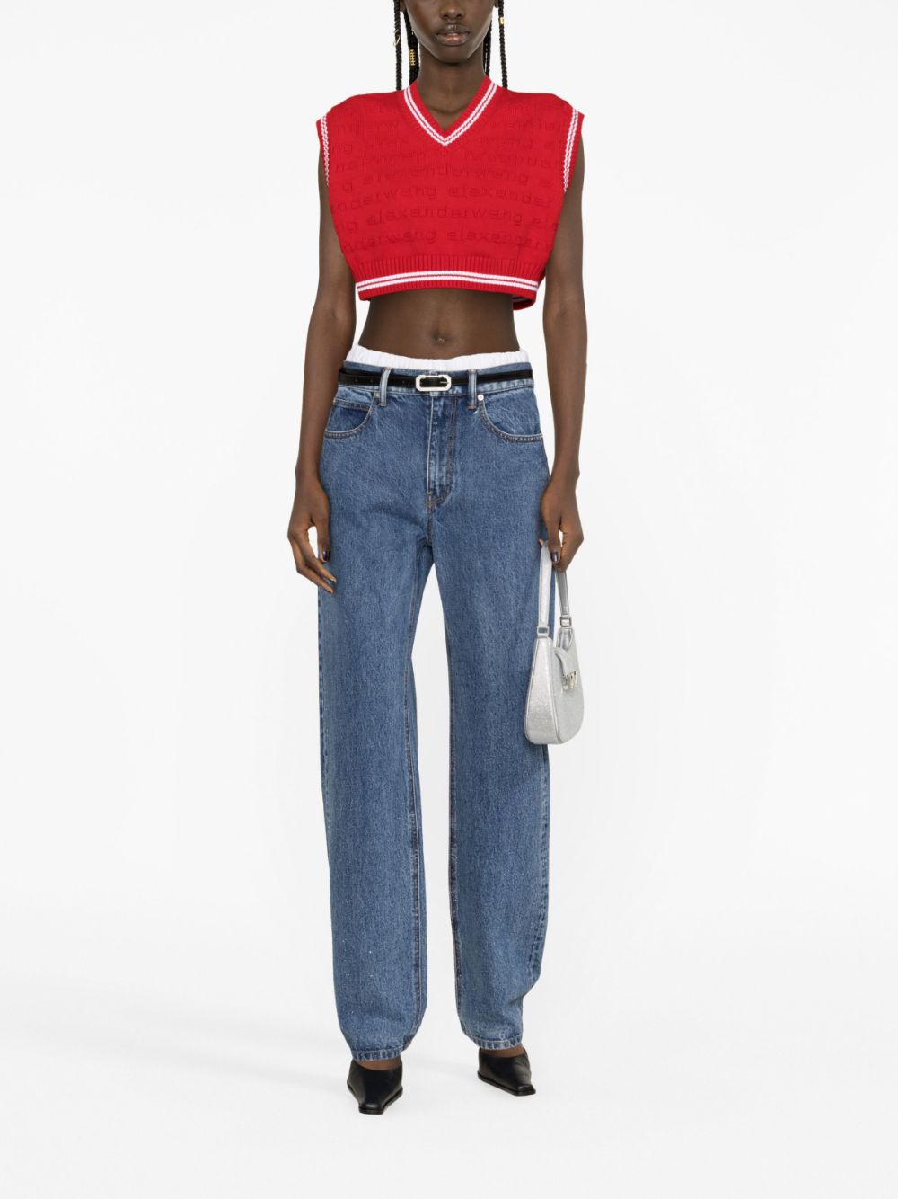 Alexander Wang Sleeveless Knitted Crop Top - Farfetch