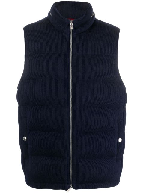 Brunello Cucinelli ribbed padded gilet Men