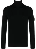 Stone Island Compass-patch roll-neck jumper - Black