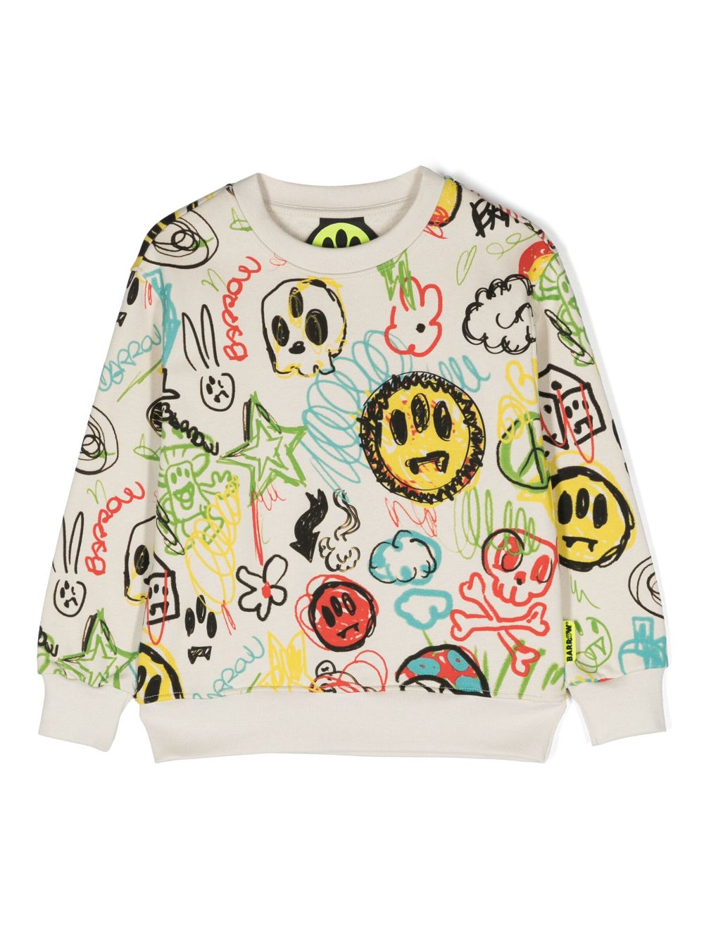 Barrow kids illustration-print cotton sweatshirt - Neutrals