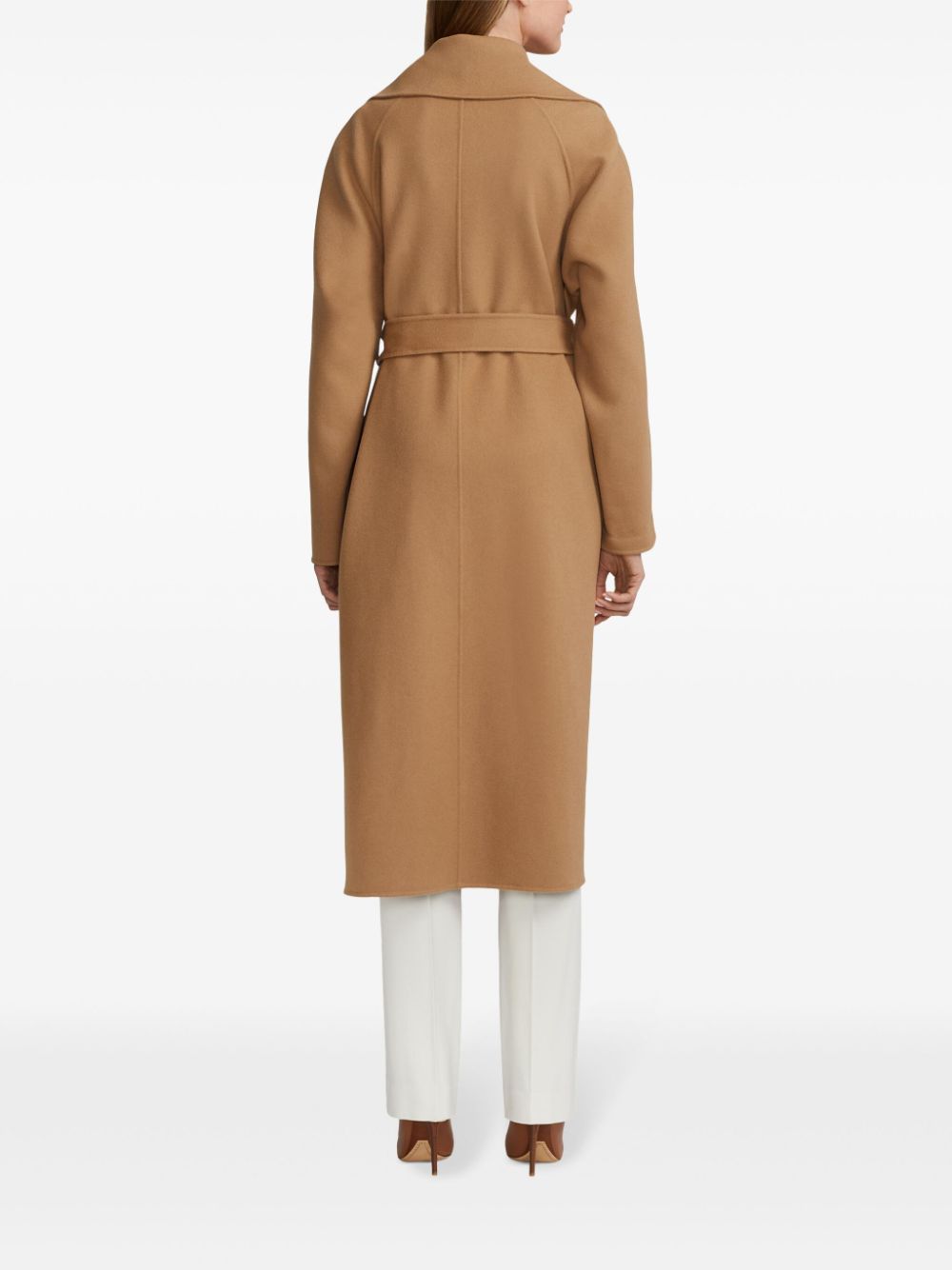 Shop Ralph Lauren Leonarda Cashmere Wrap Coat In Braun